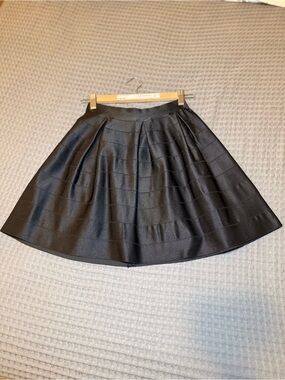 bebe Black Circle Skirt with Textured Bands